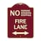 Signmission No Parking Standing or Stopping Fire Lane W/ Bidirectional Arrow Alum Sign, 24" x 18", BU-1824-23613 A-DES-BU-1824-23613 - alternate 1
